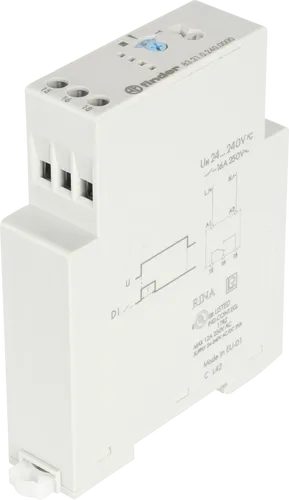 FIN 83.21 Monofunktionszeitrelais - Zeitrelais für DIN-Schiene, 1 Wechsler, 16A, vielseitige Zeitbereiche von 0,05s bis 10 Tagen, ideal für flexible Anwendungen in der Automatisierung.