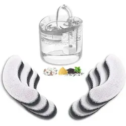 HAPUP Katzenbrunnen Filter 6er Pack - Aktivkohle Ersatzfilter 1,8L - Praktisches 6er Set Ersatzfilter für HAPUP Katzenbrunnen, sorgt für frisches Wasser und verbessert die Trinkmotivation Ihrer Katze. Ideal für eine regelmäßige Filterpflege und optimale Wasserqualität.