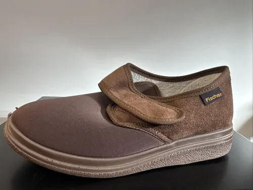 Fischer Markenschuh Herren Pantoffel Gr. 47 Halbschuh Braun