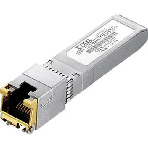 Zyxel SFP10G-T SFP+ Transceiver Modul - Transceiver & Konverter, 10 GbE mit RJ-45 für schnelle Netzwerkverbindungen über bis zu 300 m, ideal für leistungsstarke Netzwerkinfrastrukturen.