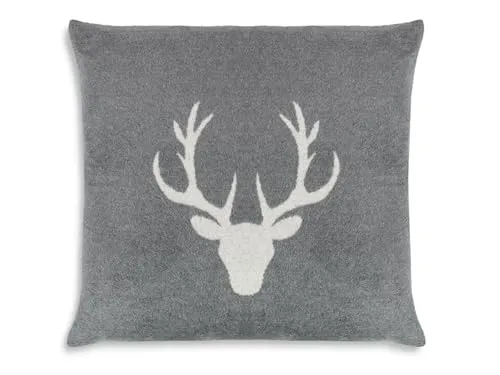 ZOLLNER Kissenbezug 50 x 50 cm in grau von Zollner