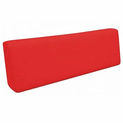 POKAR Palettenkissen Wasserabweisend Palettenauflagen mit abnehmbarem Bezug Palettenauflage Palettenmöbel Palettensofa, Rückenlehne 120x40, Rot