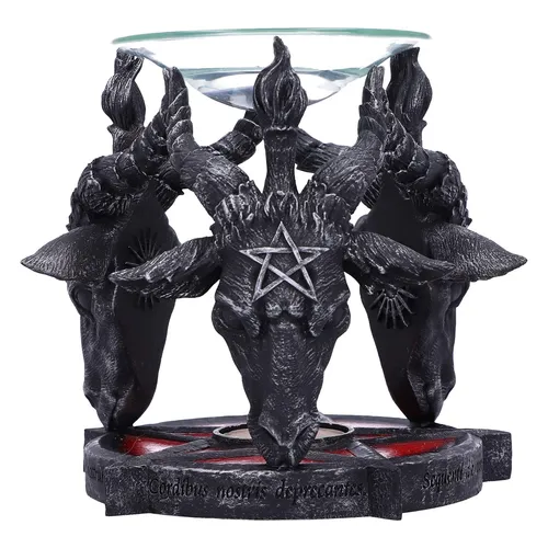 NN Designs Occult Baphomet Head Oil Burner - Einzigartiger Ölbrenner im Baphomet-Design, ideal für stimmungsvolle Raumdüfte und spirituelle Rituale.