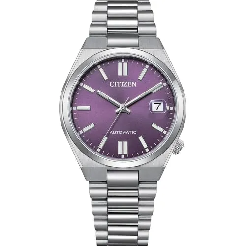 Citizen NJ0200-50W - Herren Automatik Armbanduhr - Elegante Herren-Armbanduhr mit violettem Zifferblatt und Saphirglas, ausgestattet mit 42h Gangreserve und Sichtboden für Technikliebhaber.