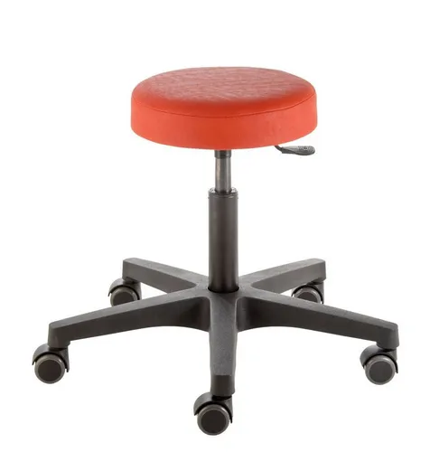 Prova Nova Arbeitshocker Roll- und Drehhocker comfort 4401 - Drehhocker für hygienisch-medizinische Bereiche, mit verstellbarer Sitzhöhe von 46-59 cm und hohem Sitzkomfort für professionelle Anwendungen.