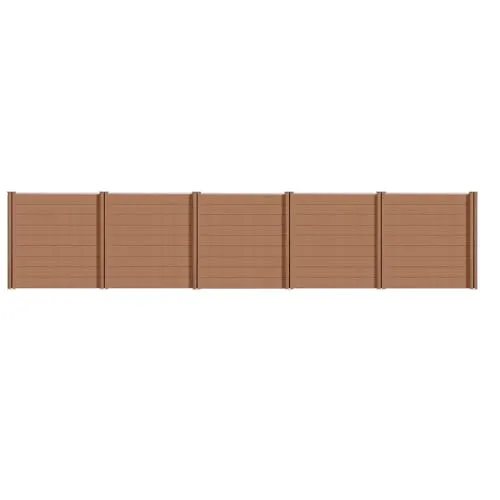 S SIENOC WPC Zaun Bildschirm-Zaun 180x879cm (5X Element + 6X Pfosten, Hellbraun) - Hochwertiger WPC-Zaun zur stilvollen Abgrenzung Ihres Gartens. Wetterfest und langlebig, perfekt für den Außenbereich. Inklusive stabiler Pfosten und Zubehör für einfache Montage.