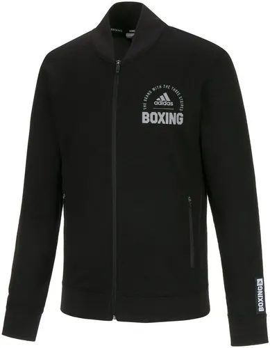adidas Performance Bomberjacke Boxwear Trad Lite Jacket schwarz M (48/50) - Funktionsjacke aus 65% Polyester und 35% Baumwolle, mit Reißverschlusstaschen für sicheren Stauraum und ideal für sportliche Aktivitäten.