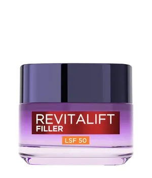 L'Oréal Paris Anti Age Tagespflege LSF 50 für Frauen: hydratisiert die Haut und bekämpft Hautalterung mit 3 Arten von Hyaluronsäure und LSF 50+, Revitalift Filler, 1x 50ml