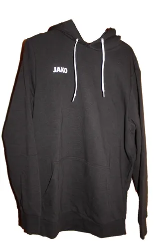 JAKO Herren Kapuzensweatshirt Base - Schwarz, L - Sweatshirts & Kapuzenpullover aus GOTS-zertifizierter Bio-Baumwolle, weich im Griff und einlaufvorbehandelt für langanhaltenden Komfort.