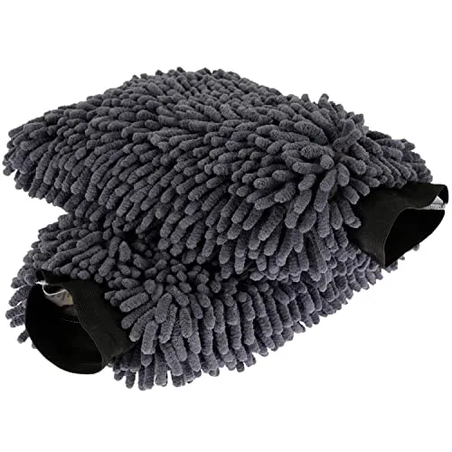 Mach1 Mikrofaser Auto-Waschhandschuh - schonende Auto- & Motorrad Pflege - weicher Wasch Handschuh für Lack, Glas, Spiegel, Amatur und Felgen - reinigungzubehör reinigungsbedarf