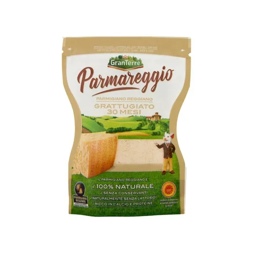 Parmareggio Parmigiano Reggiano Gerieben 30 Monate 60 Gr. - Sonstige, aromatischer Parmesan mit 30 Monaten Reifung, perfekt zum Verfeinern von Pasta und Salaten.