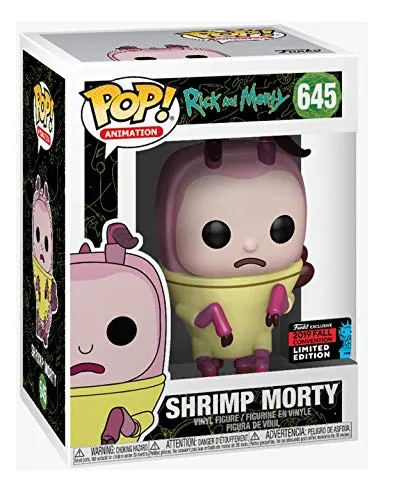 POP Rick and Morty Shrimp Morty 645 - NYCC Exklusiv - Chibi Figuren - Exklusive Funko Pop! Figur Shrimp Morty 645 von Rick and Morty, perfekt für Sammler und Fans der Serie.