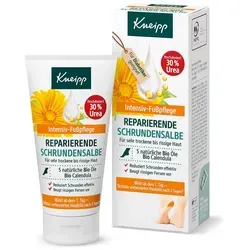 Kneipp Reparierende Schrundensalbe Fußbalsam 50 ml - Intensive Fußcreme mit 30% Urea und 5 Bio-Ölen, repariert rissige Fersen und sorgt für sichtbar weiche Haut nach nur 3 Tagen.