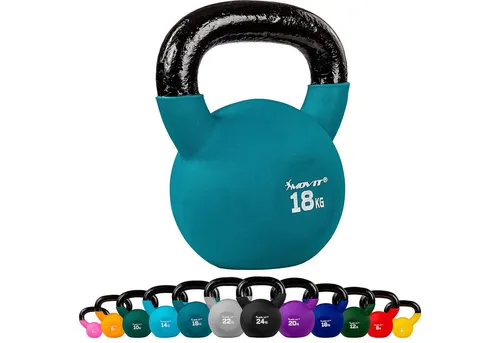MOVIT Kettlebell PRO, Kugelhantel aus Gusseisen, (Schwunghantel, Trainingsgewicht)