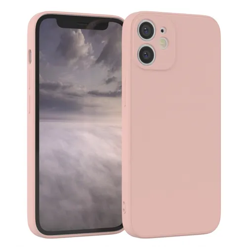 Für Apple iPhone 12 Mini Handyhülle Silikon Back Cover Schutz Case Handy Braun