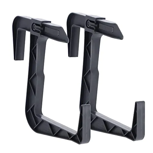 KADAX Blumenkastenhalterung ohne Bohren, Balkonkastenhalter im Set, verstellbare Haken und Halter für Blumenkasten, Blumenkastenhalterung für Balkon und Fensterbank (2 Stück, Grafit)