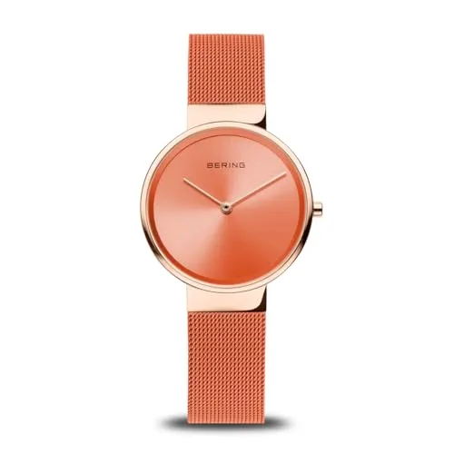 BERING Damen Uhr Quarz in orange von BERING