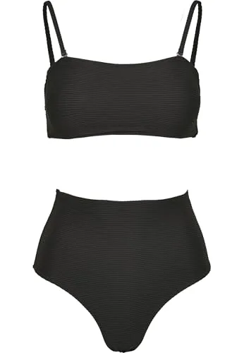 Urban Classics Damen High Waist Bandeau Bikini-Set von Urban Classics