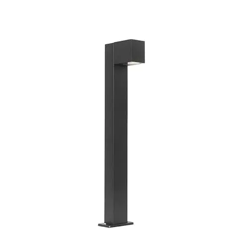 Qazqa Baleno Stehende Außenlampe Schwarz 65 cm IP44 - Industrie und Vintage Außenlampe aus Aluminium, dimmbar und ideal für rustikale sowie moderne Außenbereiche, passend für GU10 Leuchtmittel.