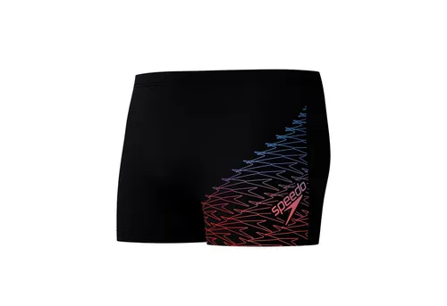 Speedo Medley Logo Aquashort - Badehose für Herren - Herren-Bademode in Schwarz, Größe 8; ideal für Schwimmen, aus schnelltrocknendem Material für optimalen Komfort und Bewegungsfreiheit.