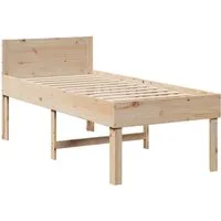 vidaXL Massivholzbett 75x190 cm aus Kiefernholz von vidaXL