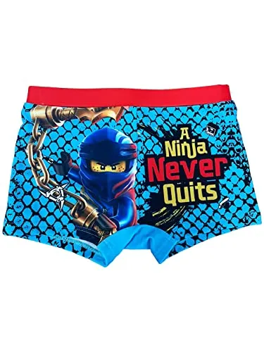 Fashion UK Lego Ninjago Badehose Badeboxer (DE/NL/SE/PL, Alter, 7 Jahre, 8 Jahre, Regular, hellblau)