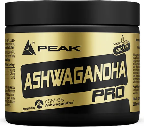 Ashwagandha Pro - 60 Kapseln I Ayurveda I indischer Ginseng I KSM-66 I hochdosiert