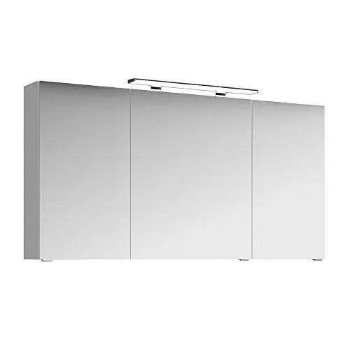 Spiegelschrank LED 140cm weiß - Badezimmerspiegel mit moderner LED-Beleuchtung, dimmbar und inklusive Schalter + Steckdose, ideal für eine stilvolle Badgestaltung.