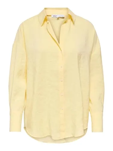 Onlzazima L/S Loose Shirt WVN Noos - Stylisches, locker geschnittenes Hemd für Jugendliche mit verlängertem Rückenteil, Knopfleiste und modischen Ärmelbündchen – ideal für lässige Outfits.