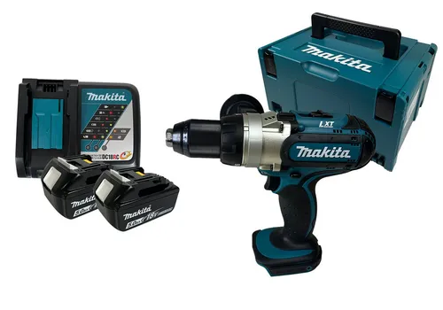 Makita DDF451RTJ Akkuschrauber - Leistungsstarker Akkuschrauber mit 18V Lithium-Ionen-Akku, ideal für Arbeiten im Innen- und Außenbereich, ergonomisches Design für angenehmes Arbeiten.
