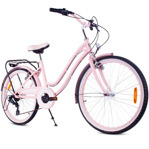 Kinderfahrrad 24 Zoll für Mädchen - Rosa - Perfektes Mädchenfahrrad in Rosa für 8-11 Jahre, bietet Sicherheit und Spaß beim Fahren mit 24 Zoll Reifen.