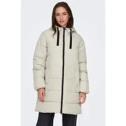 ONLY Steppmantel ONLCLAIR PUFFER HOOD COAT OTW CC beige S (36) - modische Funktionsjacke mit wärmenden Eigenschaften und praktischen Eingrifftaschen
