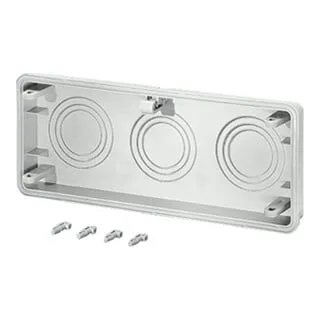 Hensel Anbauflansch Mi FM 60 - Einführungsflansch aus robustem Kunststoff, ideal für Kabelverschraubungen, sorgt für eine sichere Verbindung in der elektrischen Installation.