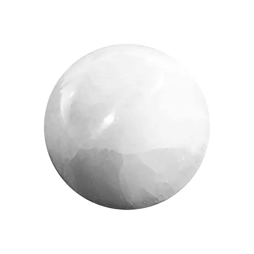 NKlaus Selenit Kugel 3-4cm – Heilstein Kugel für Meditation, Chakra-Ausgleich & Energiearbeit – Edle Dekoration für spirituelle Räume