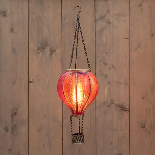 Anna's Collection Solar-Heisluftballon-Laterne in pink von Coen Bakker Deco