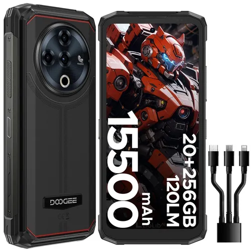 DOOGEE Fire6 Power 6,56 Zoll Outdoor Handy 20GB+256GB 15500mAh Smartphone NFC