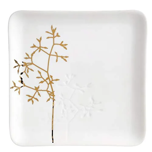 Räder Goldzweig Schale 13x13x1,5cm in silber von Räder