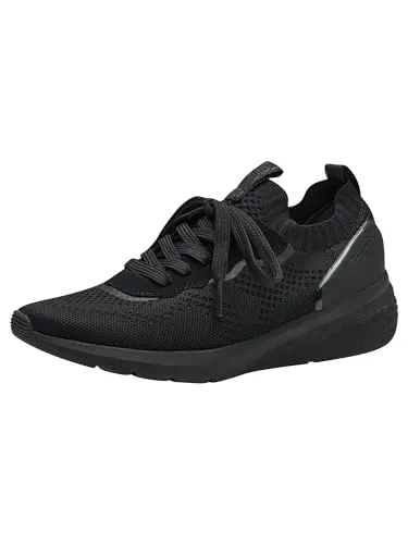 Tamaris Slip-On Sneaker: Sportlicher Freizeitschuh mit Zierschnürung - Sneaker low, ideal für den Alltag mit bequemer, herausnehmbarer Innensohle und sportlichem Design. Fällt klein aus, bitte eine Größe größer bestellen.
