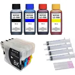 Wiederbefüllbare Tintenpatronen für Brother LC-980/LC-1100
