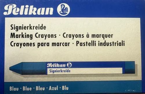Signierkreide blau Pelikan 701011 - für rauhe Untergründe; 12 Stück/Stifte
