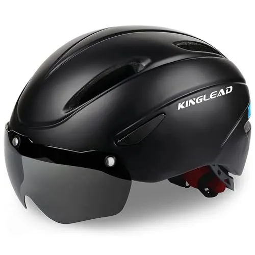 KINGLEAD Fahrradhelm mit Abnehmbarem Magnetischem Visier für Herren und Damen