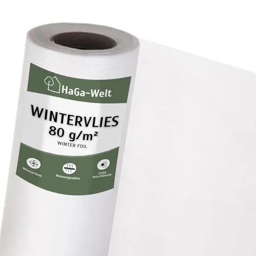 HaGa® Wintervlies Kälteschutzvlies Pflanzenschutz 80g/m² in 1,6m Br. (Meterware)