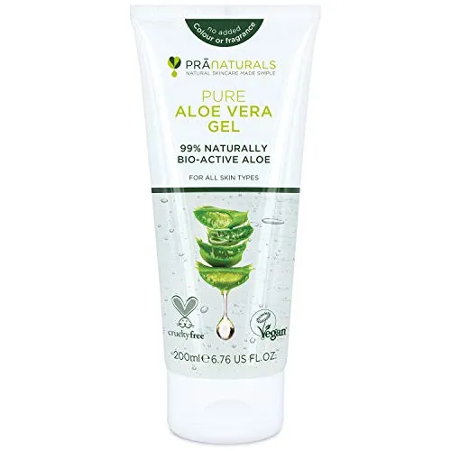 PraNaturals Aloe Vera Gel 200ml, Natürliche beruhigende & nahrhafte (1 Packung)
