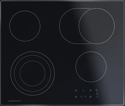 Küppersbusch KE 6130.1 SE K-Series.1 Glaskeramikkochfeld - Kochfeld 60 cm, 9 Leistungsstufen, STOP-AND-GO-Funktion für einfaches Kochen und integrierte Kindersicherung für mehr Sicherheit in der Küche.