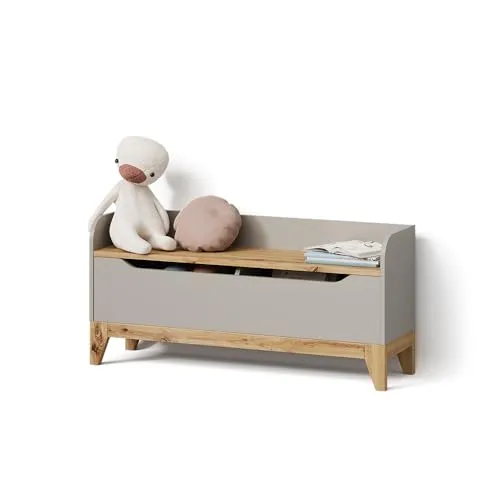Livinity Spielzeugtruhe Malia, Cashmere/Artisan, 107.2 x 50 cm mit Sitzbank