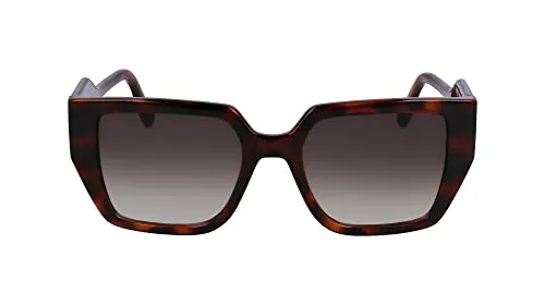 Karl Lagerfeld KL6098S Unisex-Sonnenbrille - Sonnenbrille mit braunem Vollrand aus robustem Kunststoff, perfekt für einen stilvollen Look bei jedem Wetter.