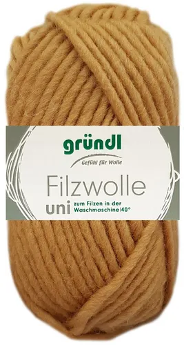 Gründl 50 Gramm Gründl Wolle Filzwolle Uni Farbauswahl Bastelgarn