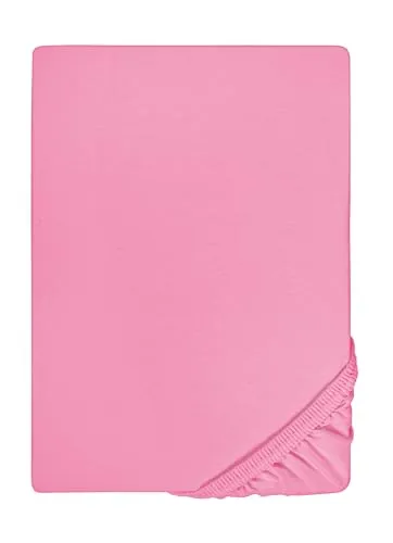 Biberna Feinjersey-Spannbetttuch 0077144 in Rosa von biberna