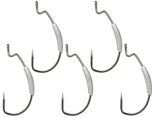 Gamakatsu Weighted Super Line EWG - 5 Offsethaken mit Gewicht, Größe/Gewicht:Gr. 3/0 / 1.8g