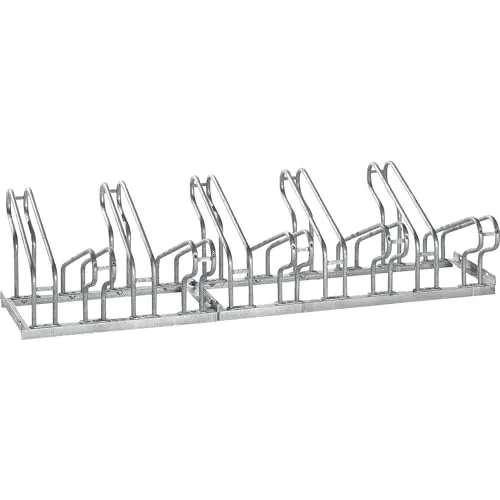 eurokraft pro Fahrradständer mit 10 Stellplätzen aus 18 mm Stahlrohr